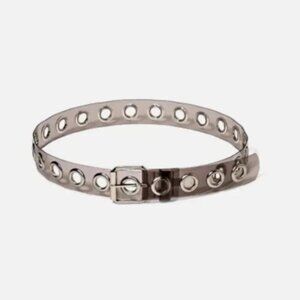 Wild Fable Women's Oversize Silver Fashion Belt Black Jelly Belt Size XL New